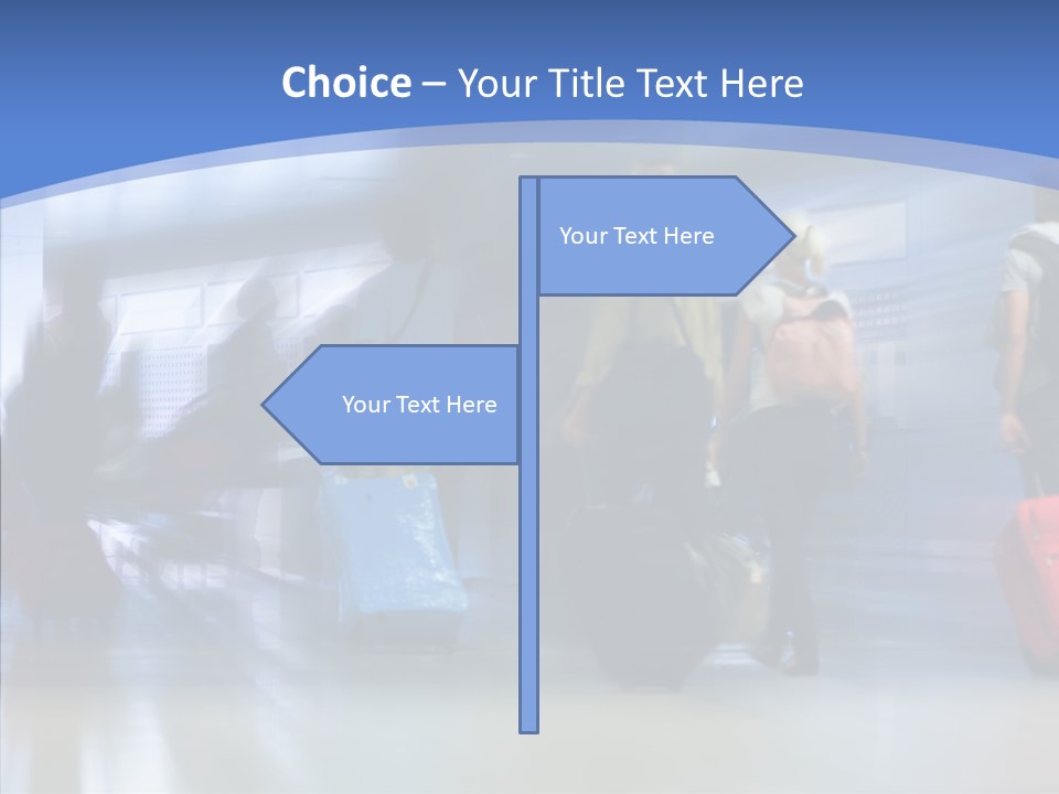 Luggage Flight Blur PowerPoint Template