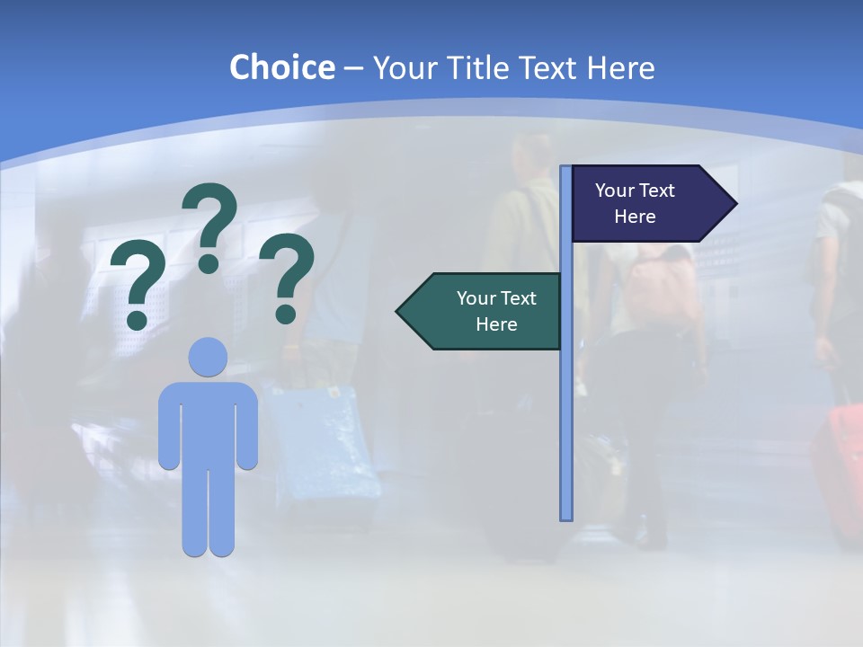 Luggage Flight Blur PowerPoint Template