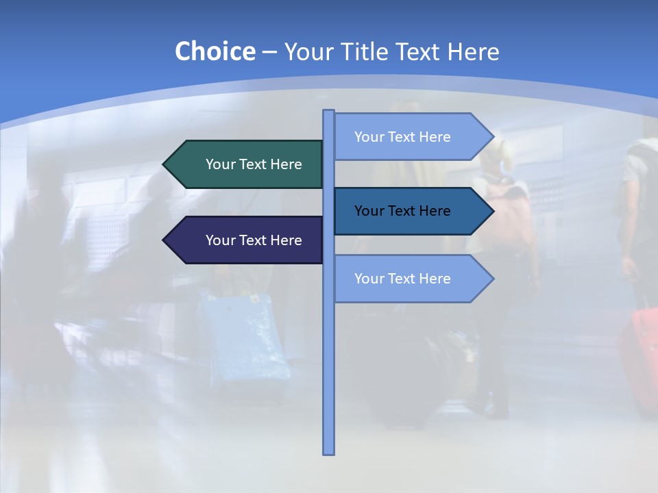 Luggage Flight Blur PowerPoint Template