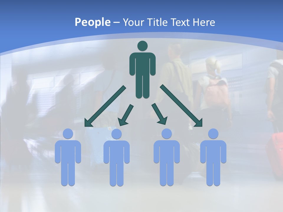 Luggage Flight Blur PowerPoint Template