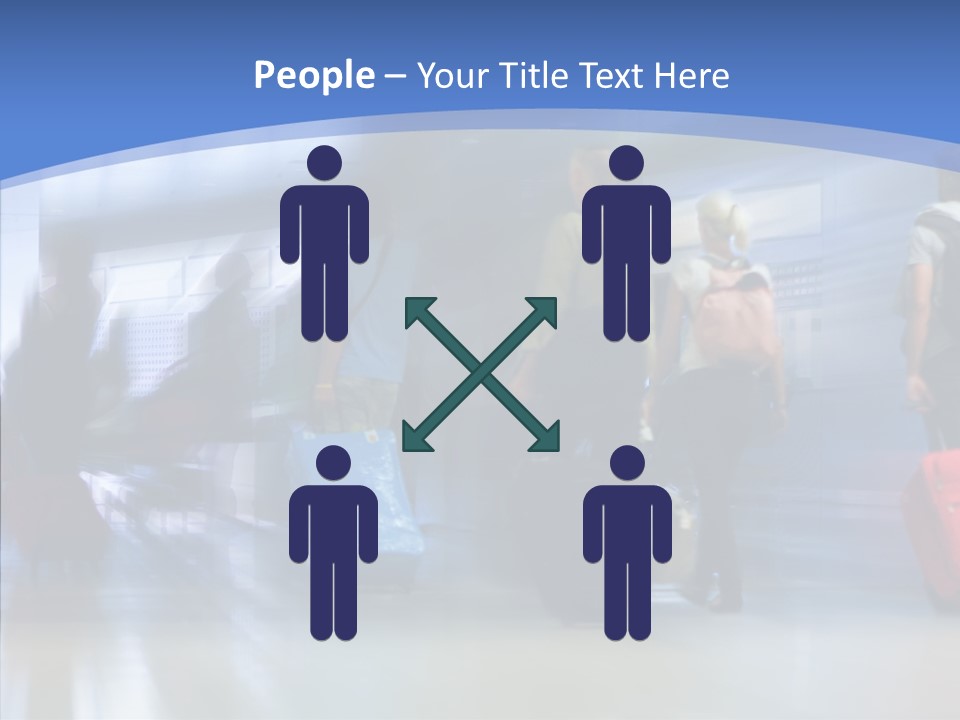 Luggage Flight Blur PowerPoint Template