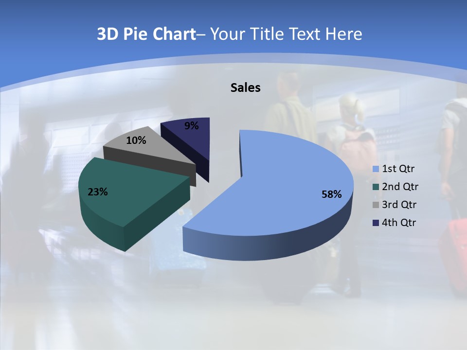 Luggage Flight Blur PowerPoint Template