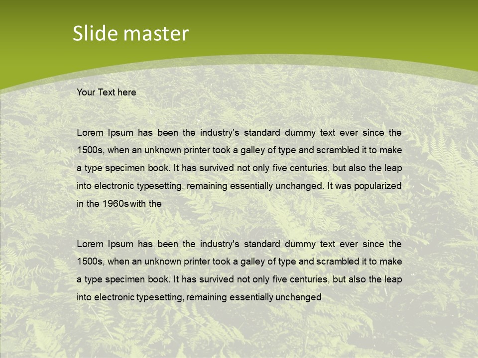 Nature Ferny Summer PowerPoint Template
