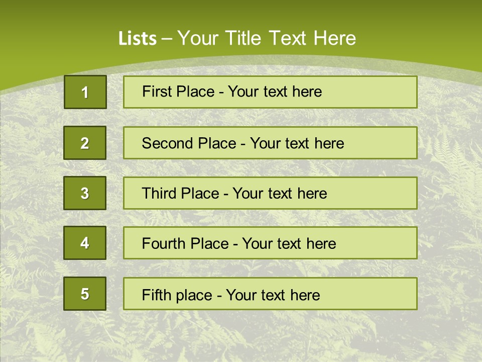 Nature Ferny Summer PowerPoint Template