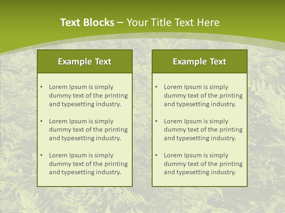 Nature Ferny Summer PowerPoint Template