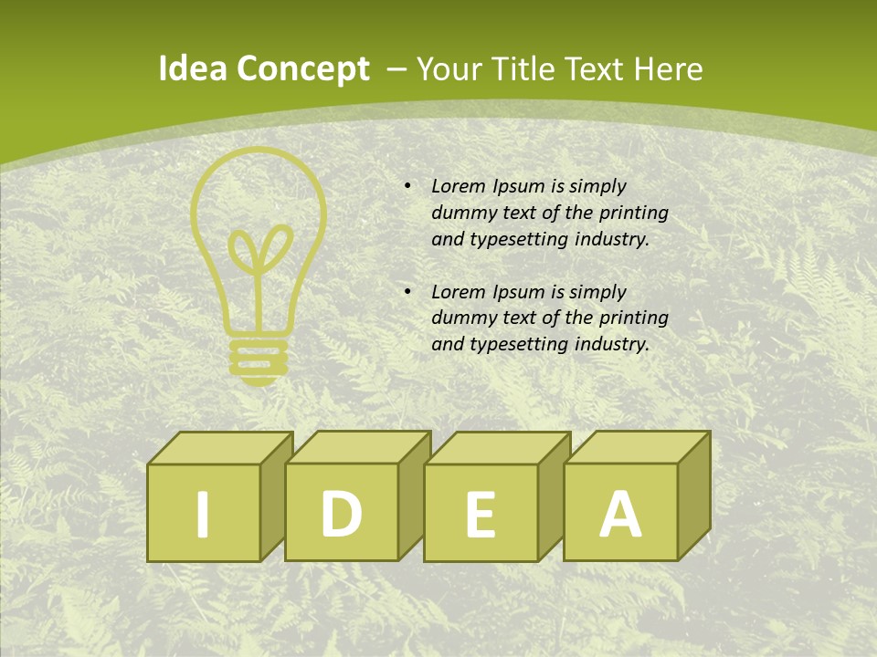 Nature Ferny Summer PowerPoint Template