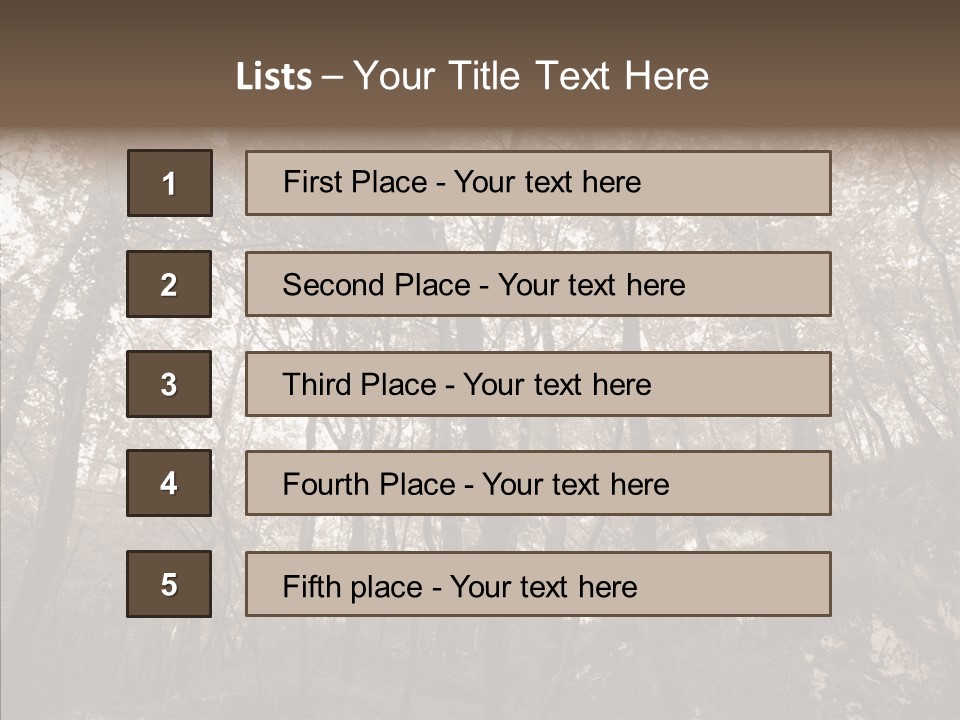 Sepia Country Forest PowerPoint Template