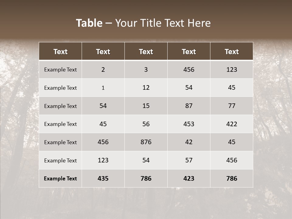 Sepia Country Forest PowerPoint Template