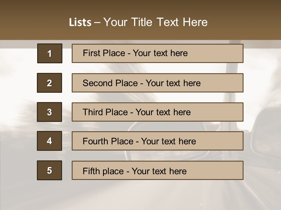 Winding Speed Asphalt PowerPoint Template