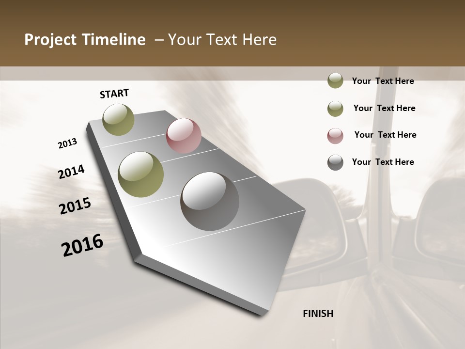 Winding Speed Asphalt PowerPoint Template