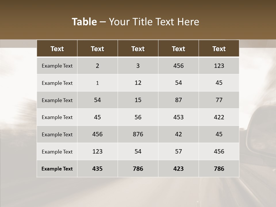 Winding Speed Asphalt PowerPoint Template
