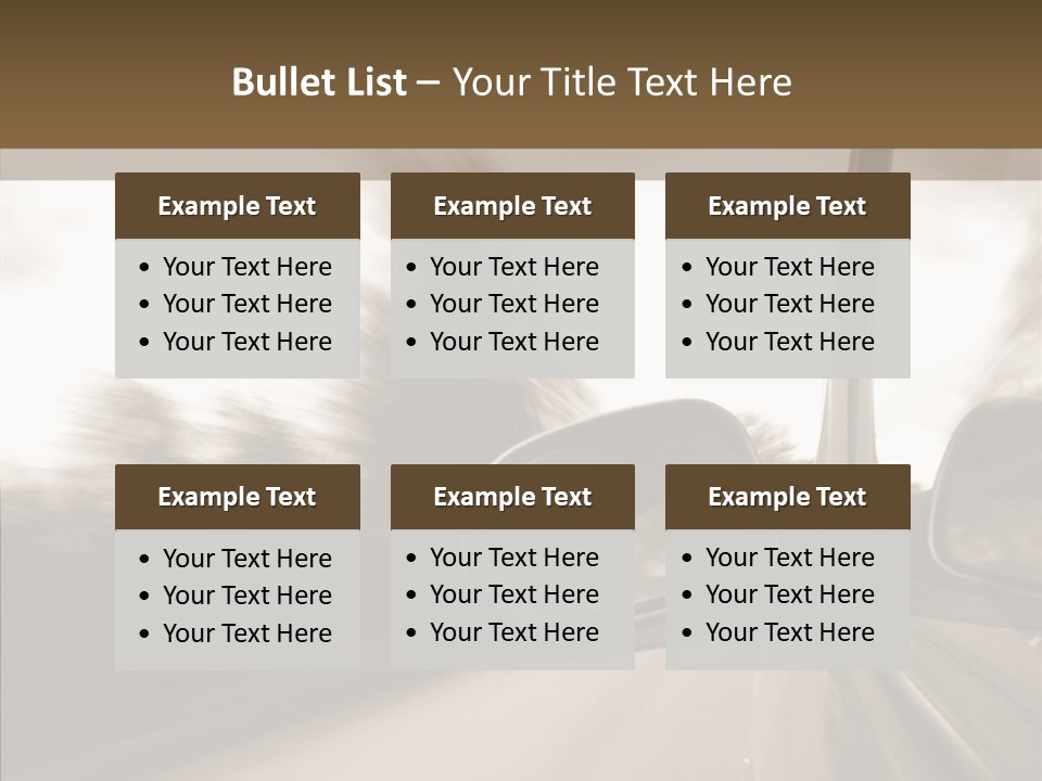 Winding Speed Asphalt PowerPoint Template
