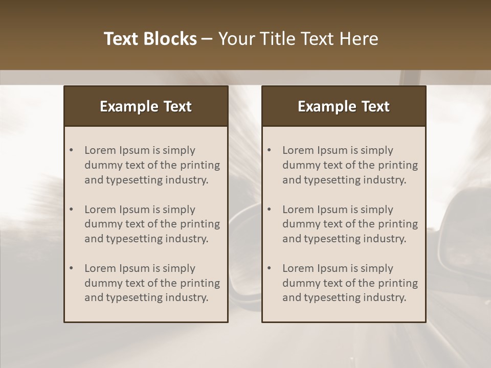 Winding Speed Asphalt PowerPoint Template
