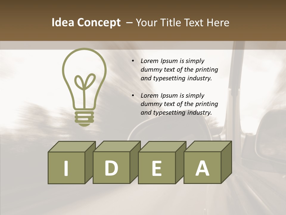 Winding Speed Asphalt PowerPoint Template