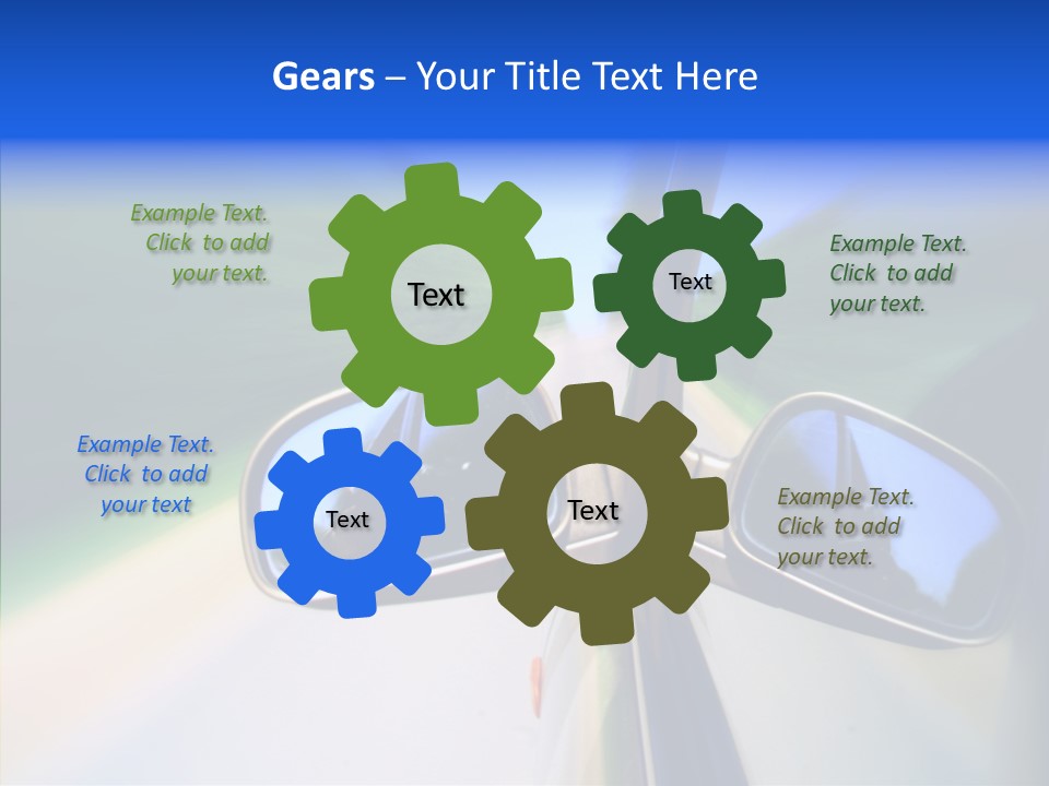 Bright Car Velocity PowerPoint Template