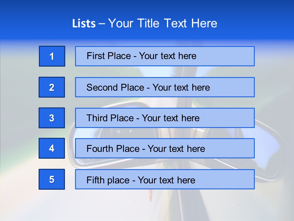 Bright Car Velocity PowerPoint Template