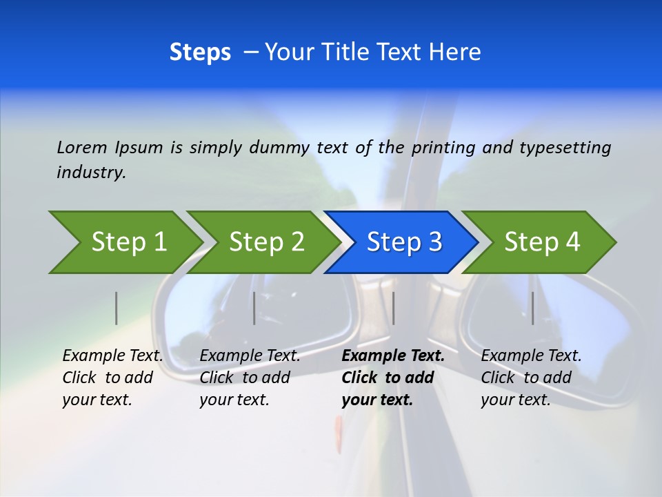 Bright Car Velocity PowerPoint Template