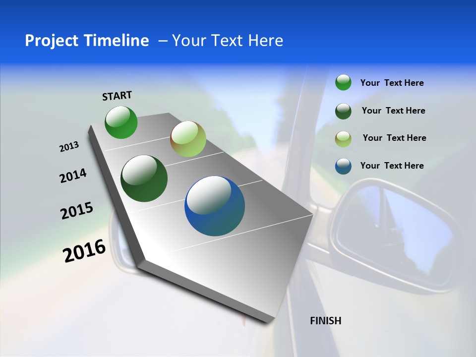 Bright Car Velocity PowerPoint Template
