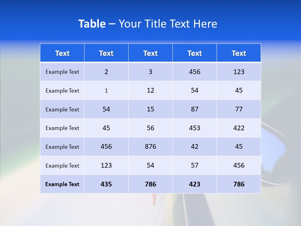Bright Car Velocity PowerPoint Template