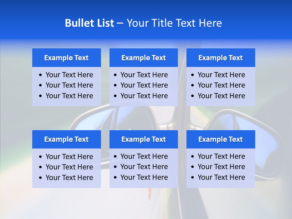 Bright Car Velocity PowerPoint Template