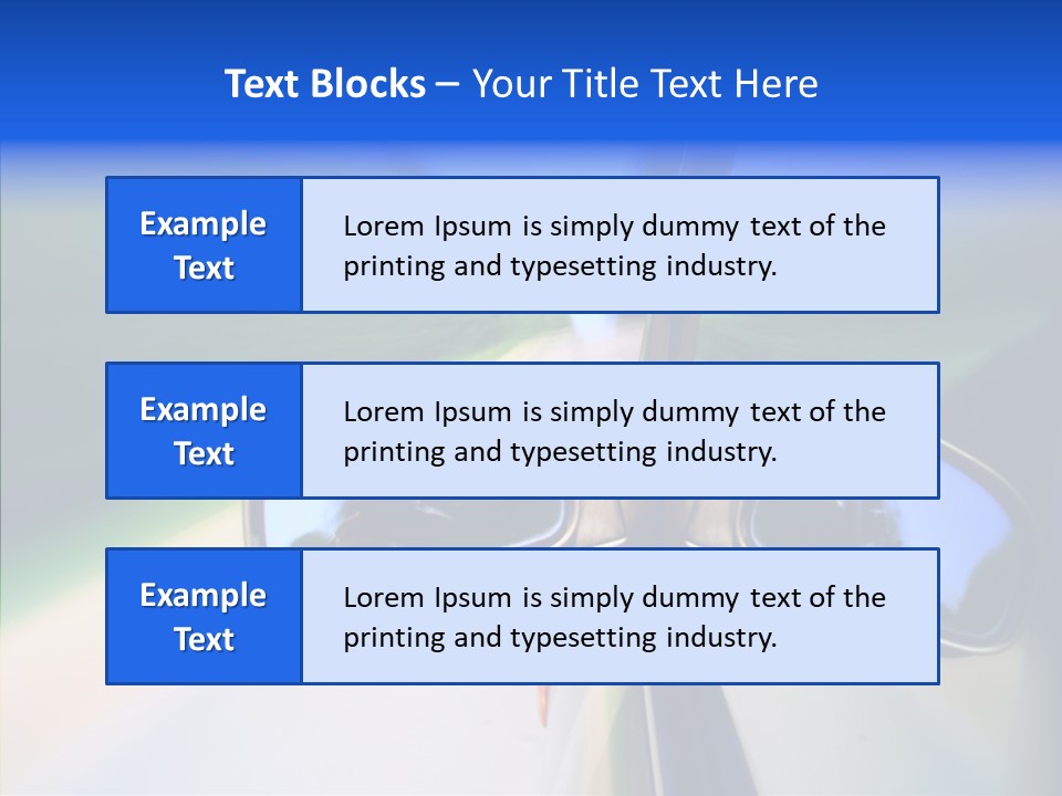 Bright Car Velocity PowerPoint Template