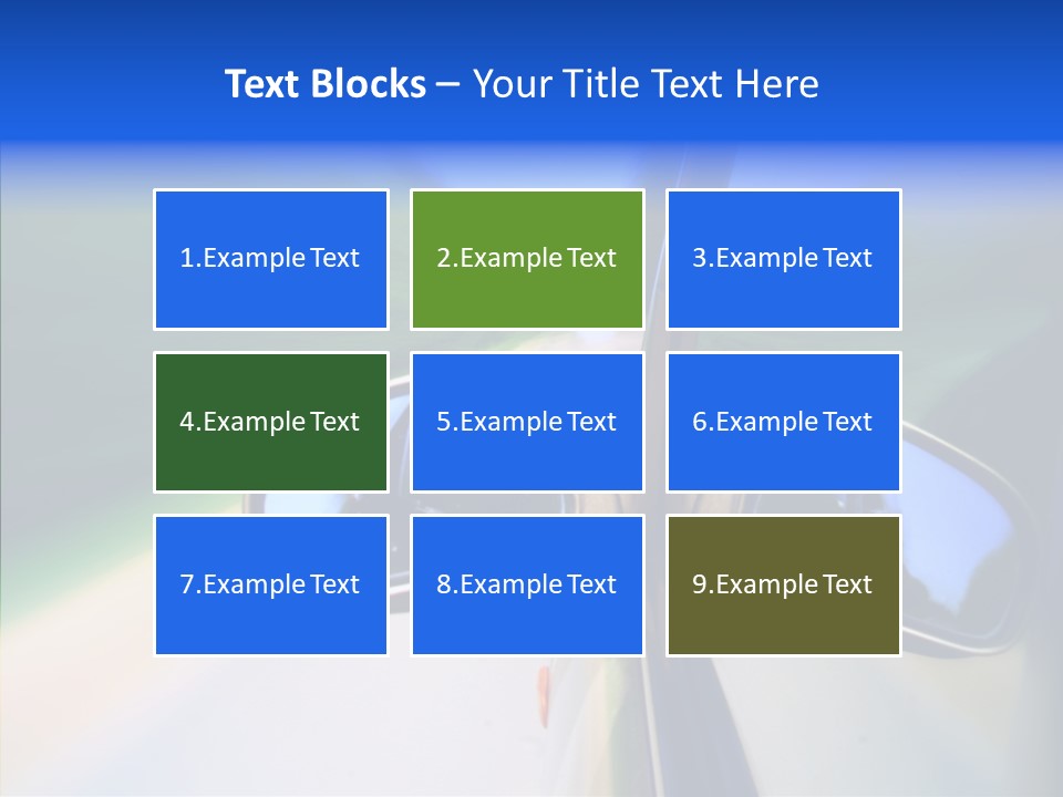Bright Car Velocity PowerPoint Template