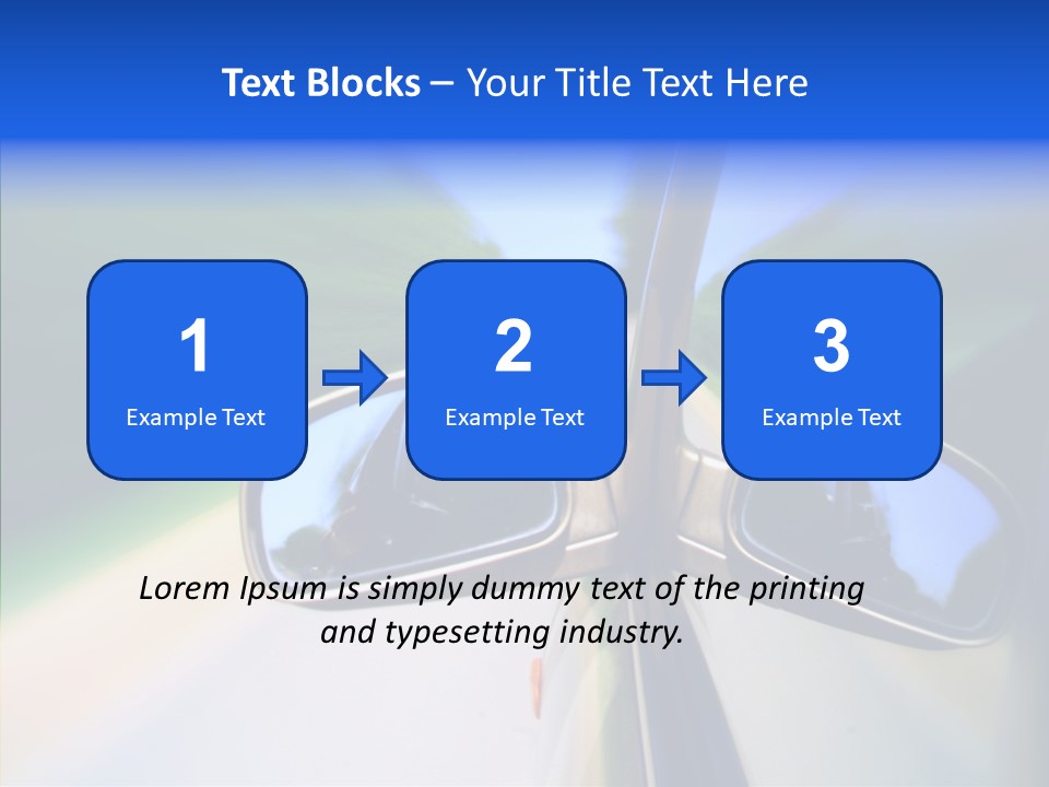 Bright Car Velocity PowerPoint Template