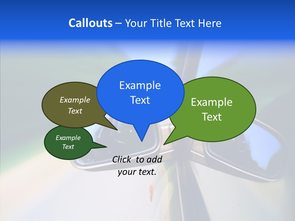 Bright Car Velocity PowerPoint Template