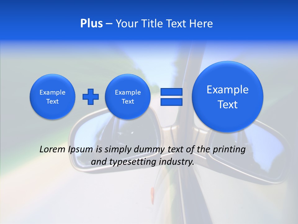 Bright Car Velocity PowerPoint Template