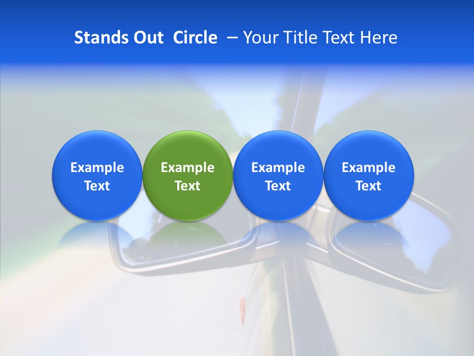 Bright Car Velocity PowerPoint Template