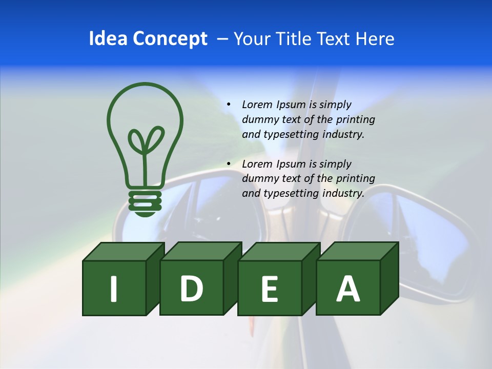 Bright Car Velocity PowerPoint Template