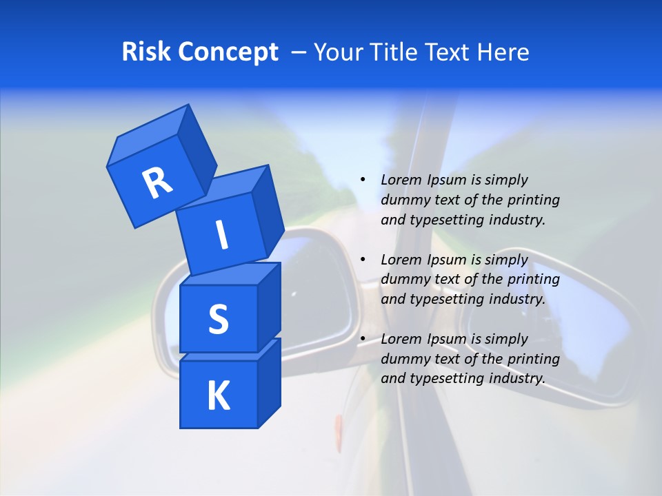 Bright Car Velocity PowerPoint Template