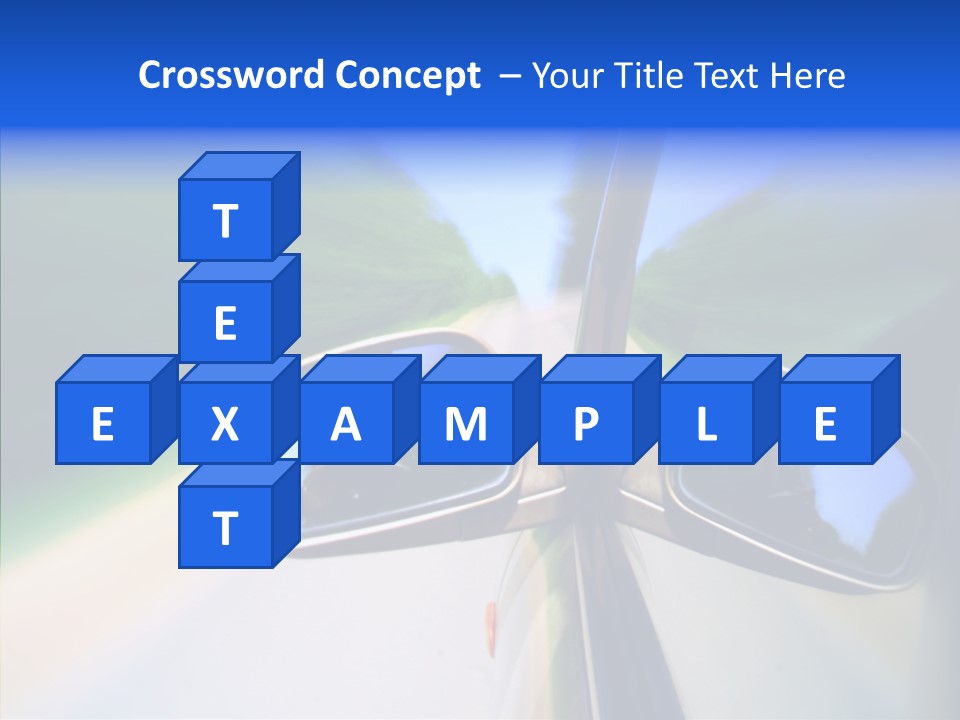 Bright Car Velocity PowerPoint Template