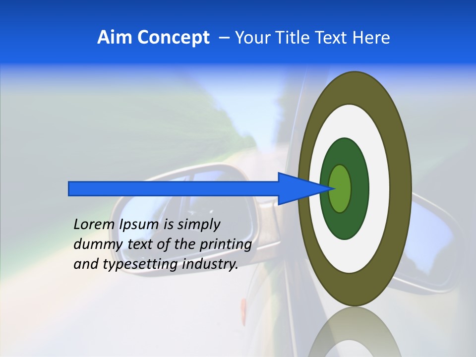 Bright Car Velocity PowerPoint Template