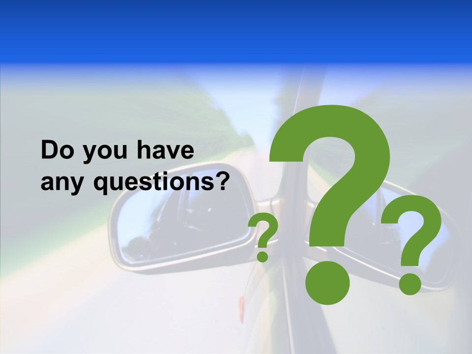 Bright Car Velocity PowerPoint Template