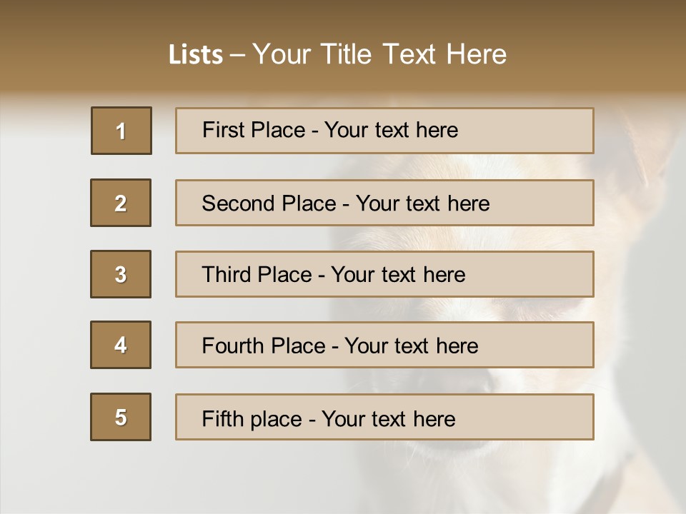 Whiskers Dog Small PowerPoint Template