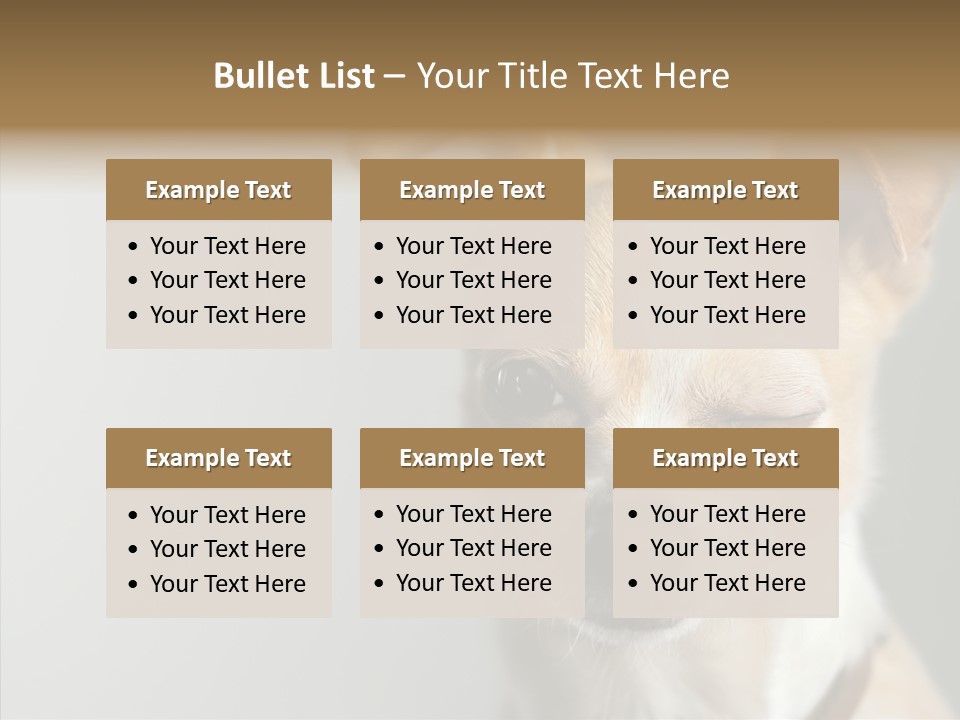 Whiskers Dog Small PowerPoint Template