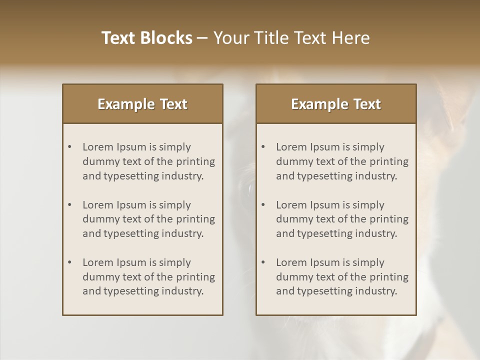 Whiskers Dog Small PowerPoint Template