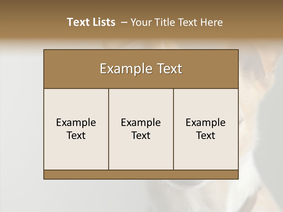 Whiskers Dog Small PowerPoint Template