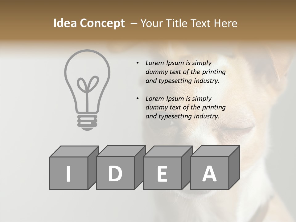 Whiskers Dog Small PowerPoint Template