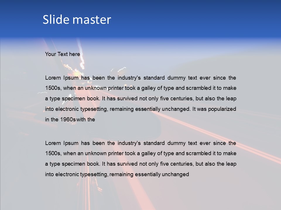 Cityscape Blur Automobile PowerPoint Template