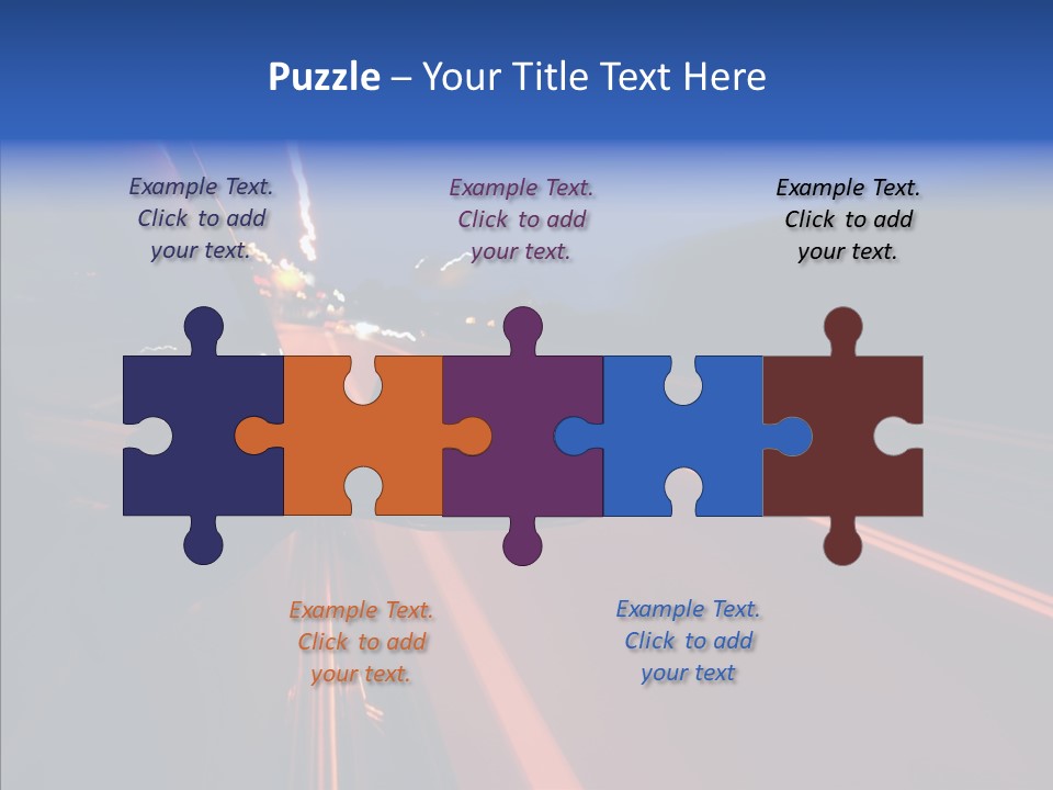 Cityscape Blur Automobile PowerPoint Template