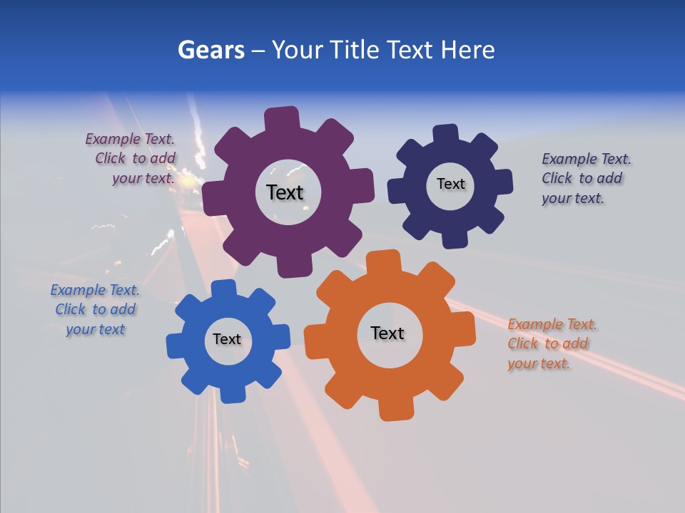 Cityscape Blur Automobile PowerPoint Template