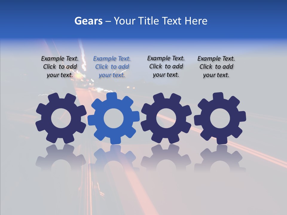 Cityscape Blur Automobile PowerPoint Template