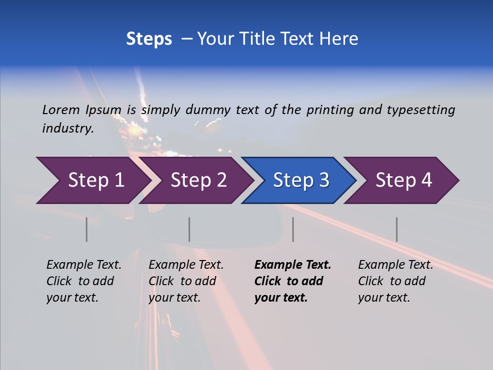 Cityscape Blur Automobile PowerPoint Template