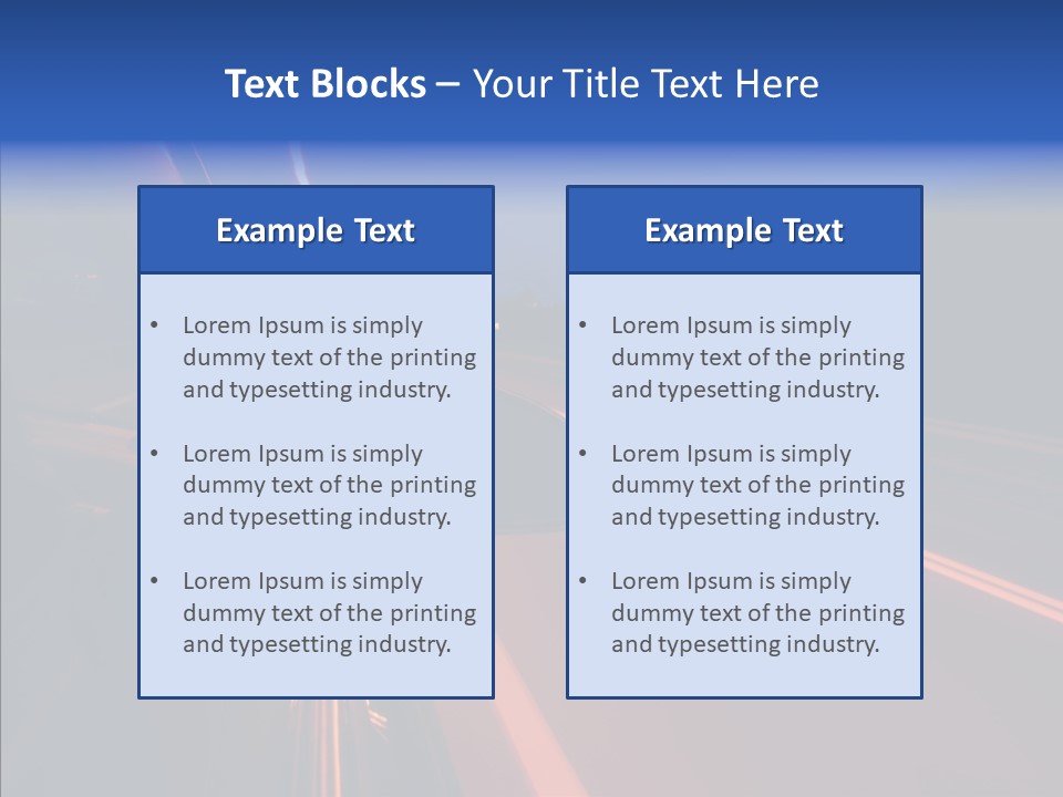 Cityscape Blur Automobile PowerPoint Template