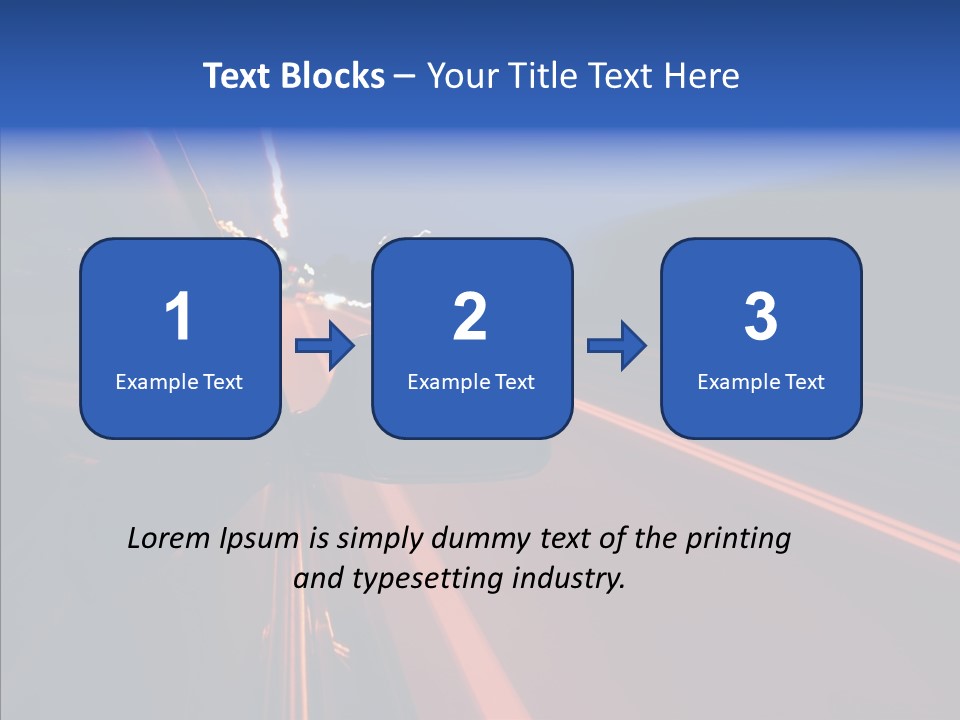 Cityscape Blur Automobile PowerPoint Template
