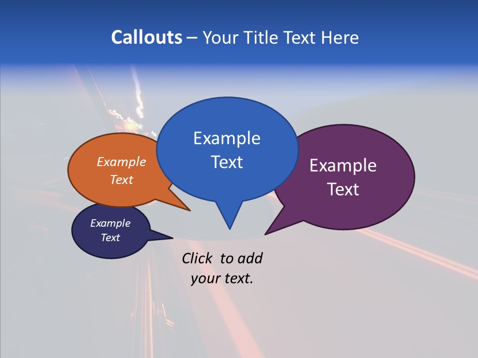 Cityscape Blur Automobile PowerPoint Template