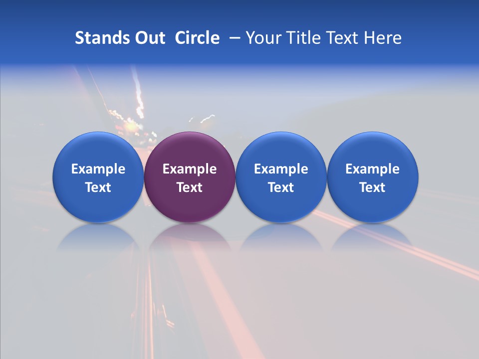 Cityscape Blur Automobile PowerPoint Template