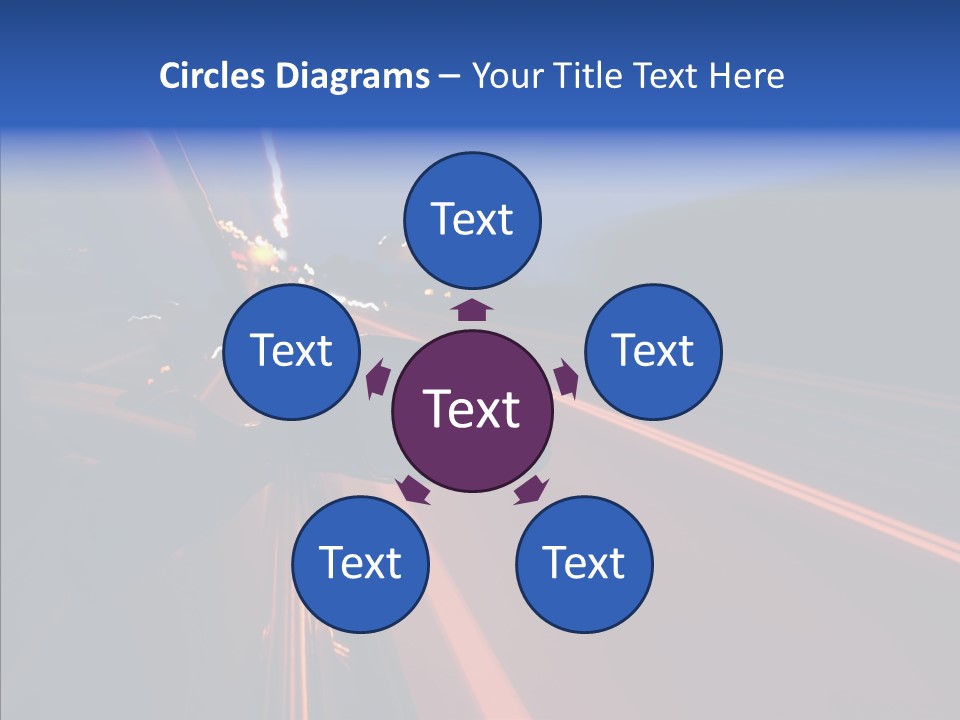 Cityscape Blur Automobile PowerPoint Template